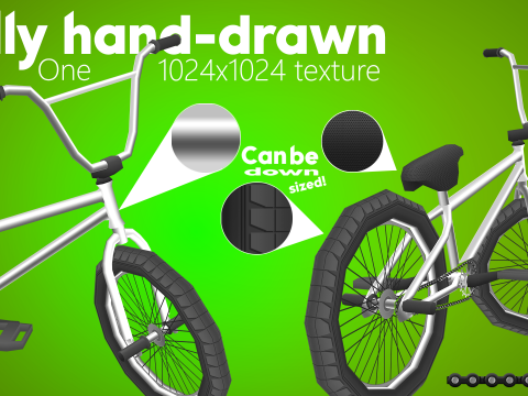 Stylized BMX Bike 3Dモデル