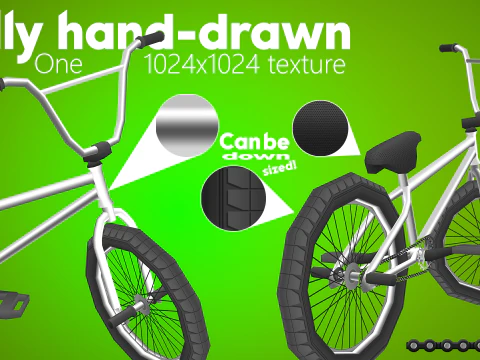 Stylized BMX Bike 3D Model