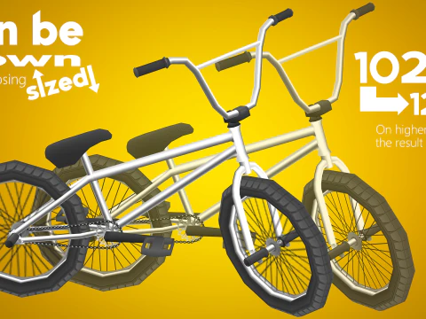 Stylized BMX Bike 3D Model