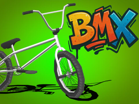 양식화된 BMX 자전거 3D 모델