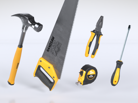 Basic Tools Prop Pack 3D Модель