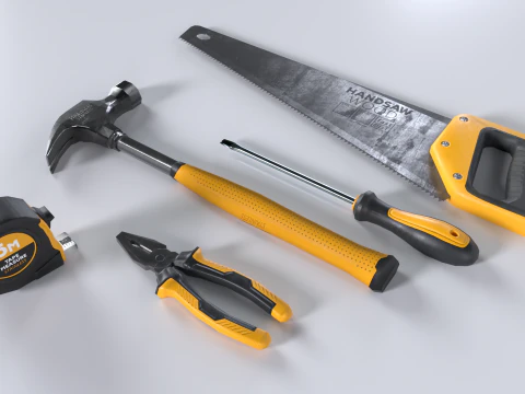 Pacote de acess&oacute;rios de ferramentas b&aacute;sicas Modelo 3D