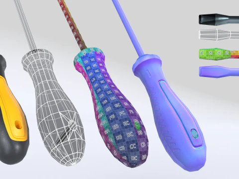 Pacote de acess&oacute;rios de ferramentas b&aacute;sicas Modelo 3D