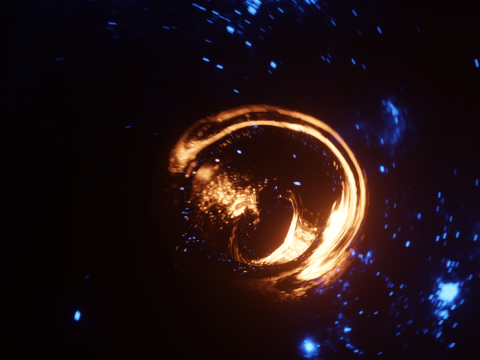 Lubang Hitam Model 3D