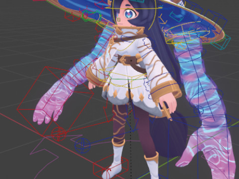 Anime Girl 1a fantasy 3D Model