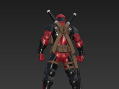 Deathpool - Antihero Inspired 3D Character Model 3D Model