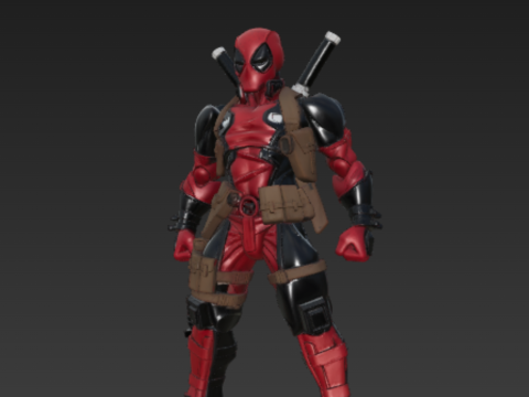 Deathpool - Antihero Inspired 3D Character Model Model 3D
