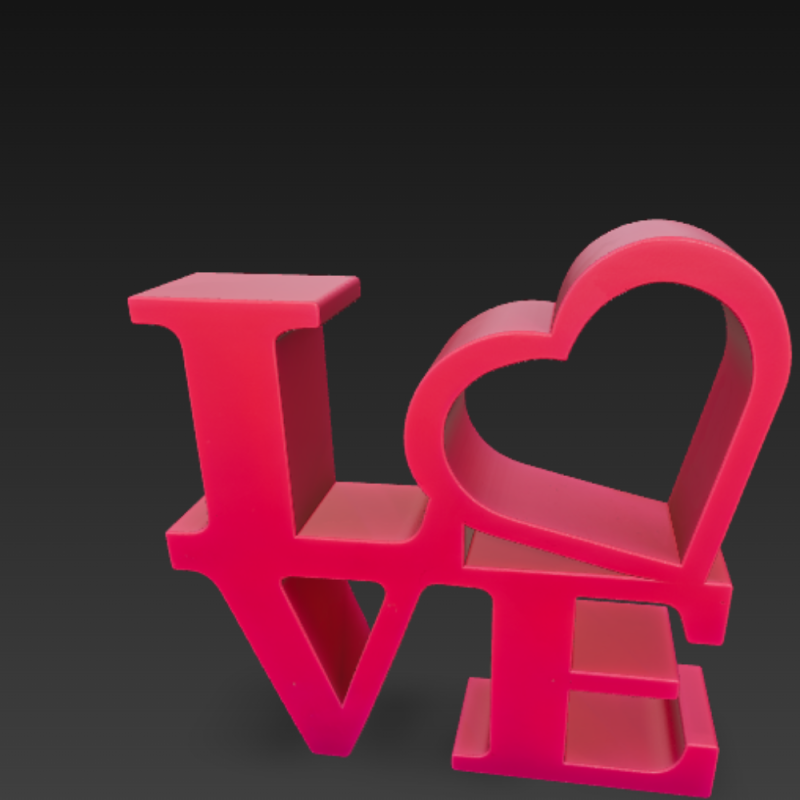 LOVE Sculpture - Love and Love again 3D Model .c4d .max .obj .3ds .fbx .stl .blend 