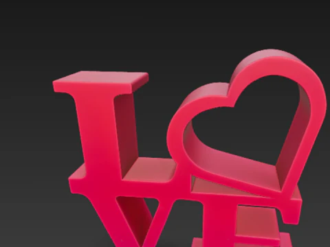 Скульптура LOVE - Любов і ще раз Любов 3D Модель