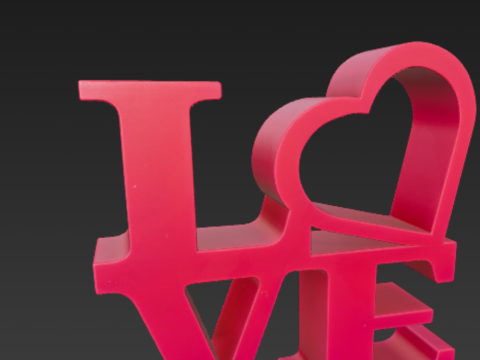 LOVE Sculpture - Love and Love again 3D Model