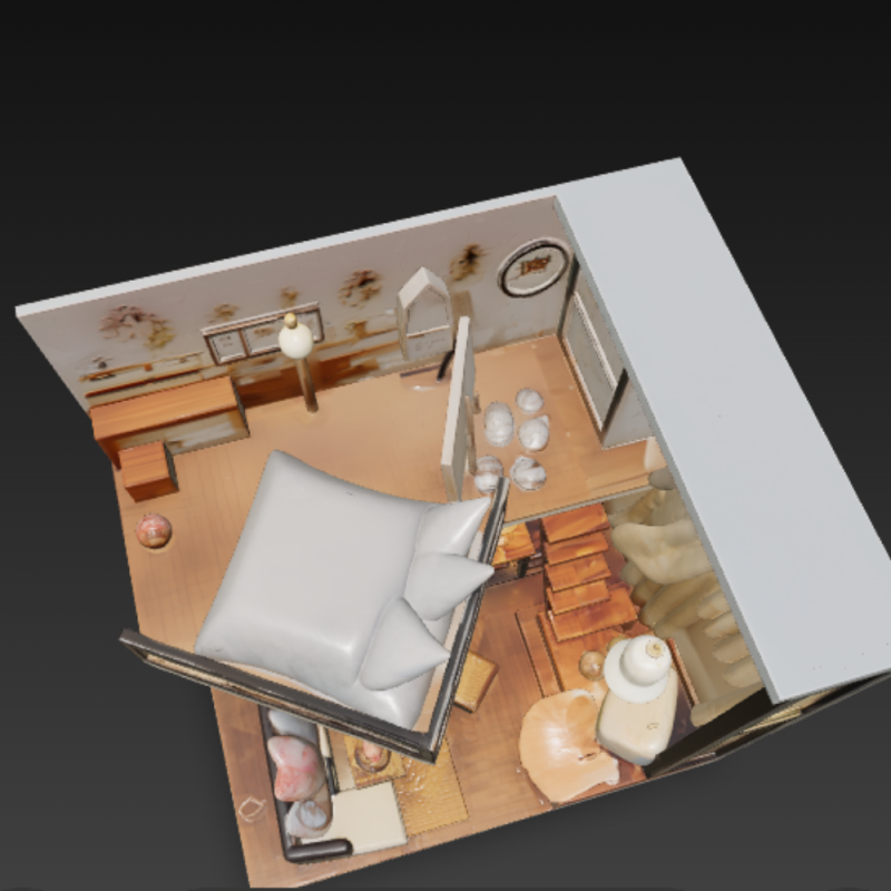 Detailed Cabin 3D Model .c4d .max .obj .3ds .fbx .stl .blend