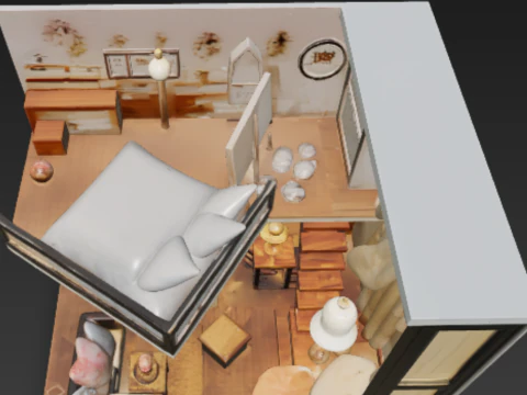 Detailed Cabin 3D Model