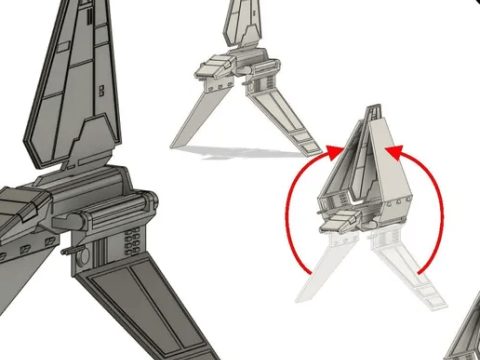 Imperial Shuttle Modelo de Impressão 3D