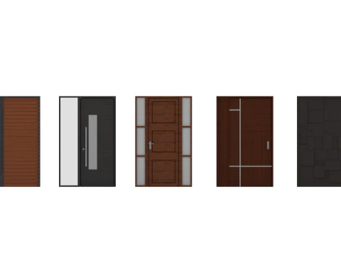 Modern doors set 3D Model