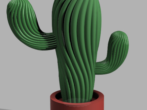 3D CACTUS - PRINTABLE 3D 프린트 모델