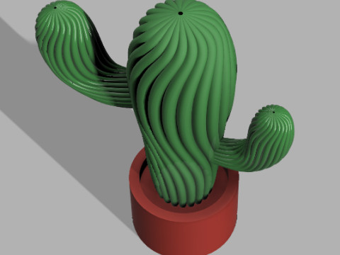 3D CACTUS - PRINTABLE 3D 프린트 모델