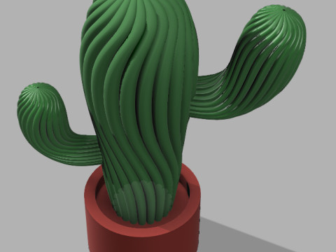 3D CACTUS - PRINTABLE Modello di stampa 3D