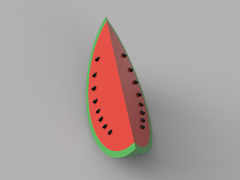 3D Water melon Slice - Printable 3D 프린트 모델