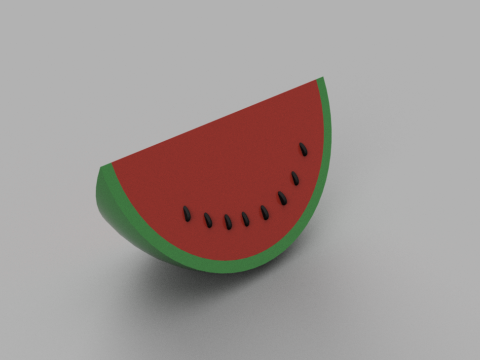 3D Water melon Slice - Printable 3D 프린트 모델