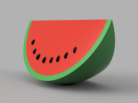 3D Water melon Slice - Printable 3D 프린트 모델