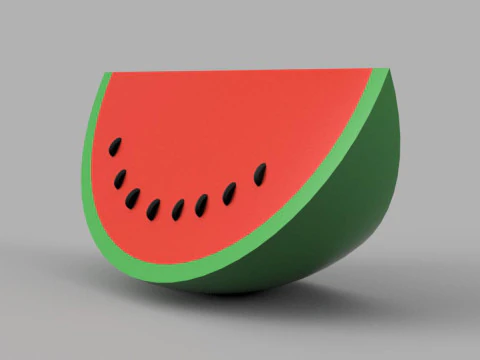 3D Water melon Slice - Printable 3D Print Model