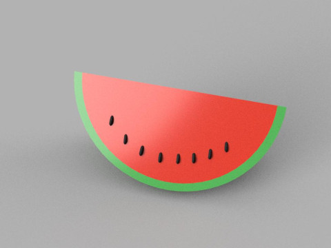3D Water melon Slice - Printable 3D 프린트 모델