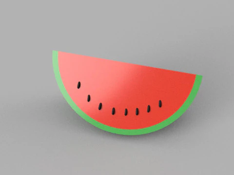 3D Water melon Slice - Printable 3D Print Model