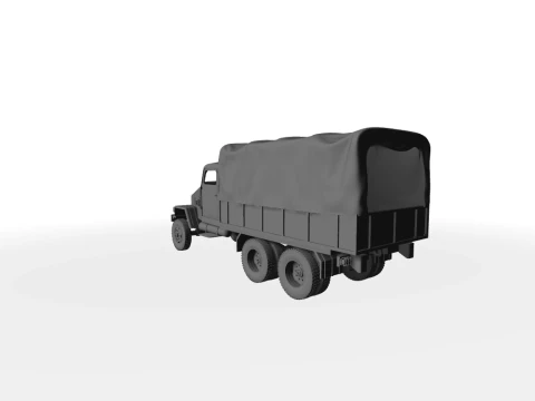 IFA G5 Pritsche mit Planen-Aufbau 3D-Modell 3D Model