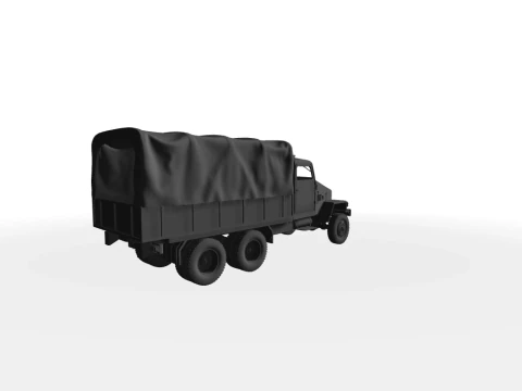 IFA G5 Pritsche mit Planen-Aufbau 3D-Modell 3D Model