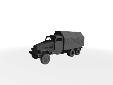 IFA G5 Pritsche mit Planen-Aufbau 3D-Modell Modello 3D