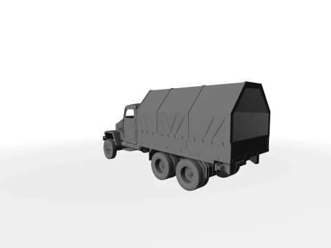 IFA G5 Pritsche mit Planen-Aufbau 3D-Modell 3D Model