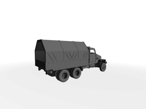 IFA G5 Pritsche mit Planen-Aufbau 3D-Modell 3D Модель
