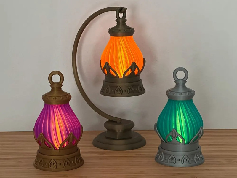 Fantasy Miniature Tea Light Lantern Collectible 3D Print Modèle 3D .c4d .max .obj .3ds .fbx .stl .blend