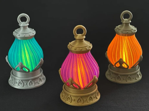 Fantasy Miniature Tea Light Lantern Collectible 3D Print 3D 모델