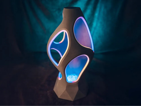 Luma Flux Modern Lamp Sculpture Futuristic Decor 3D Print Modèle 3D