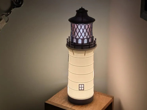 Nautical Lighthouse Lamp Coastal Decor 3D Print 3D Модель