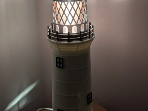 Nautical Lighthouse Lamp Coastal Decor 3D Print 3D Модель