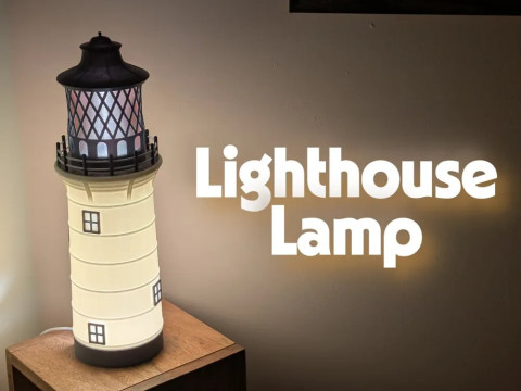 Nautical Lighthouse Lamp Coastal Decor 3D Print 3D 모델