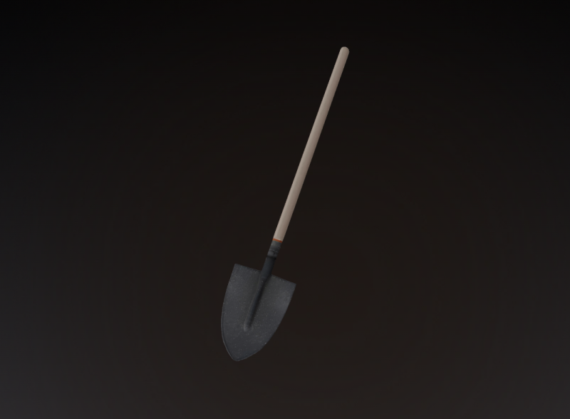 Realistic Shovel 3D 模型 .c4d .max .obj .3ds .fbx .stl .blend