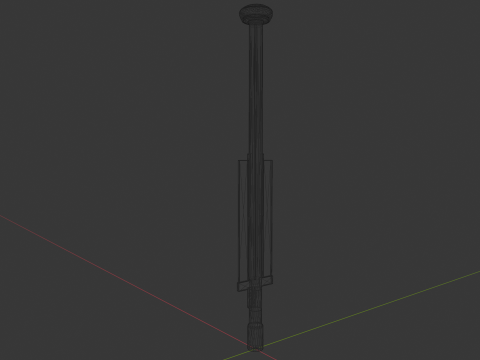 Sci-Fi Street Lamp Stylized Model 3D