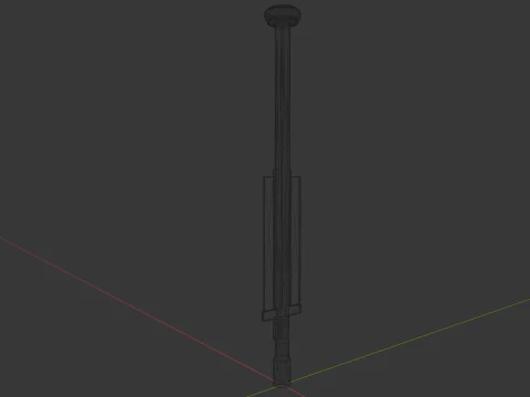 Sci-Fi Street Lamp Stylized 3D Model