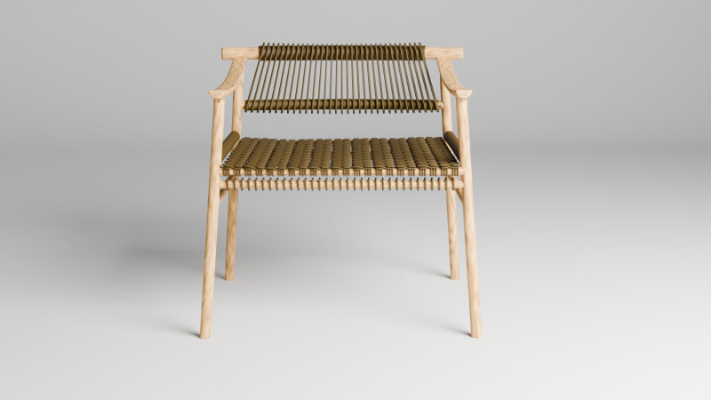Weaved Style Outdoor Chair 3D Model .c4d .max .obj .3ds .fbx .stl .blend 