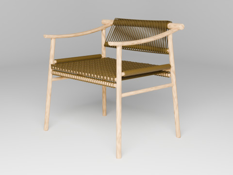 Weaved Style Outdoor Chair 3D Model