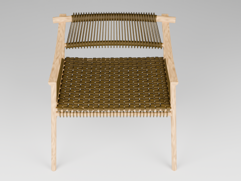 Weaved Style Outdoor Chair 3D Model