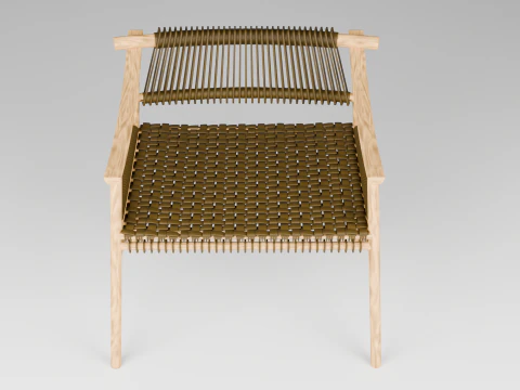 Weaved Style Outdoor Chair 3D Model