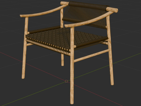 Weaved Style Outdoor Chair 3D Model