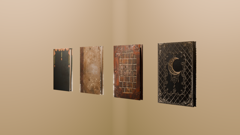 Magiczne książki Model 3D .c4d .max .obj .3ds .fbx .stl .blend 