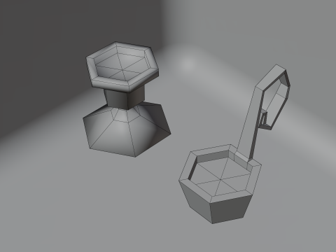 Старые подсвечники 3D Модель