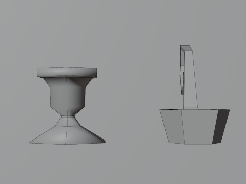 Старые подсвечники 3D Модель
