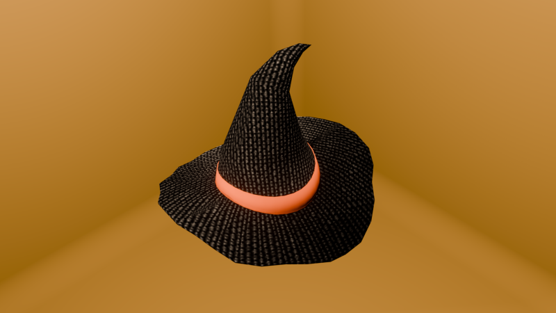 Witch Hat 3D Model .c4d .max .obj .3ds .fbx .stl .blend